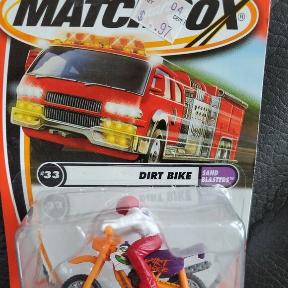 2000 Matchbox Vehicle 33 of 75 Dirt Bike Sand Blasters Number 92238 New On Card - Picture 2 of 5